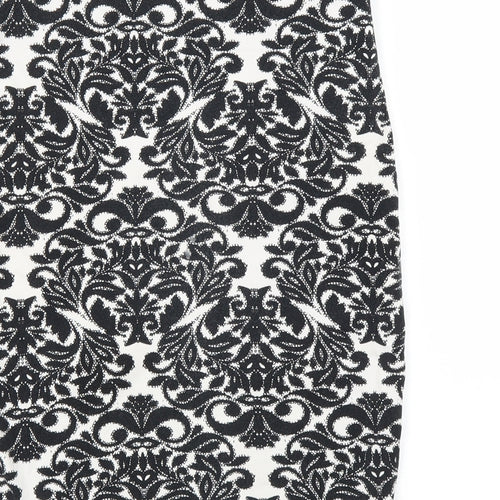 Papaya Womens White Geometric  Straight & Pencil Skirt Size 12