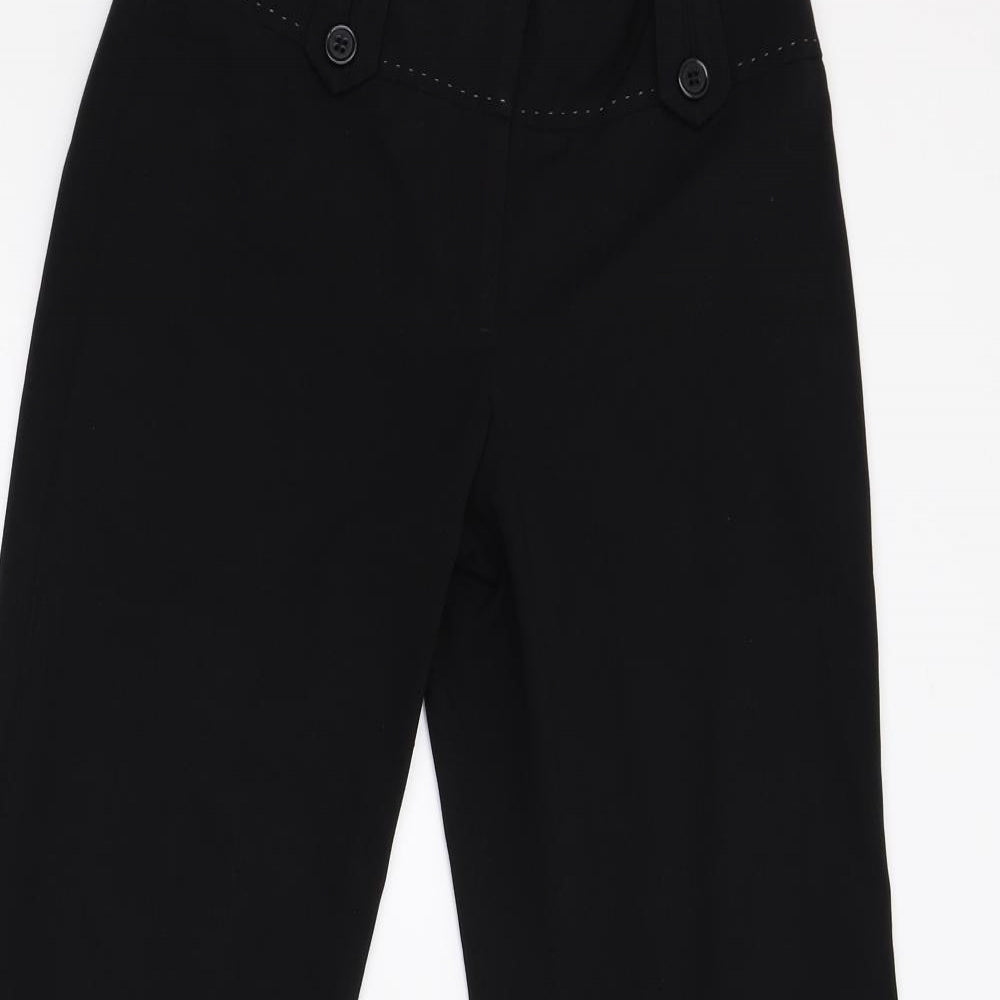 NEXT Womens Black   Trousers  Size 6 L27 in