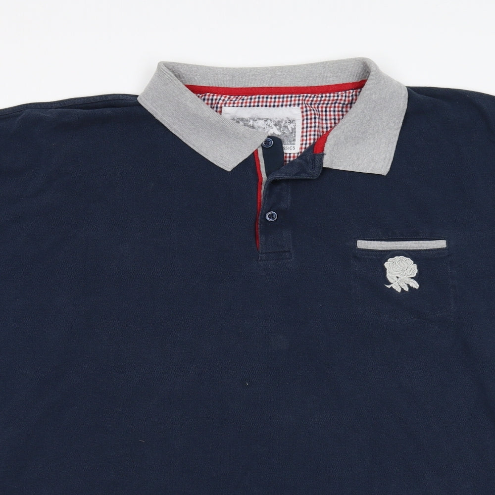 Cotton Traders Mens Blue    Polo Size Big 5X
