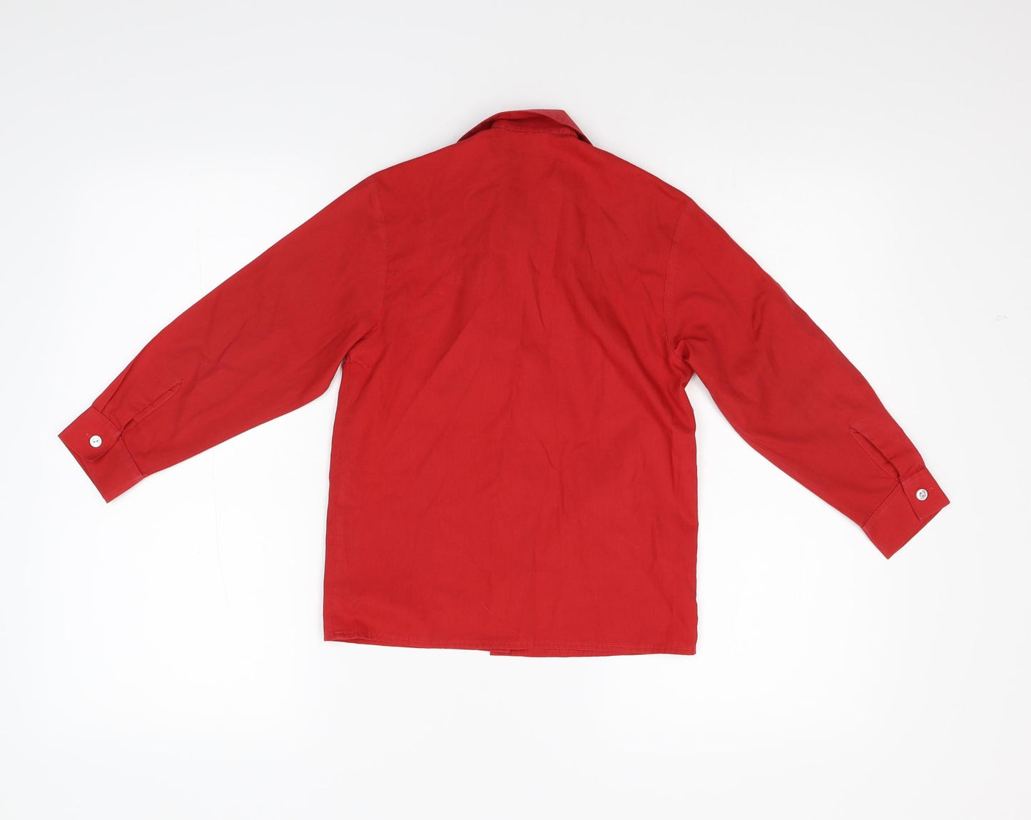 Denby Dale Boys Red   Basic Button-Up Size M