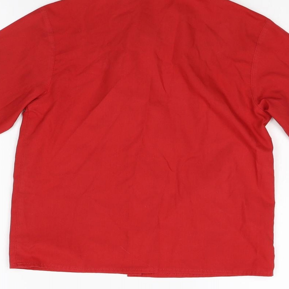 Denby Dale Boys Red   Basic Button-Up Size M