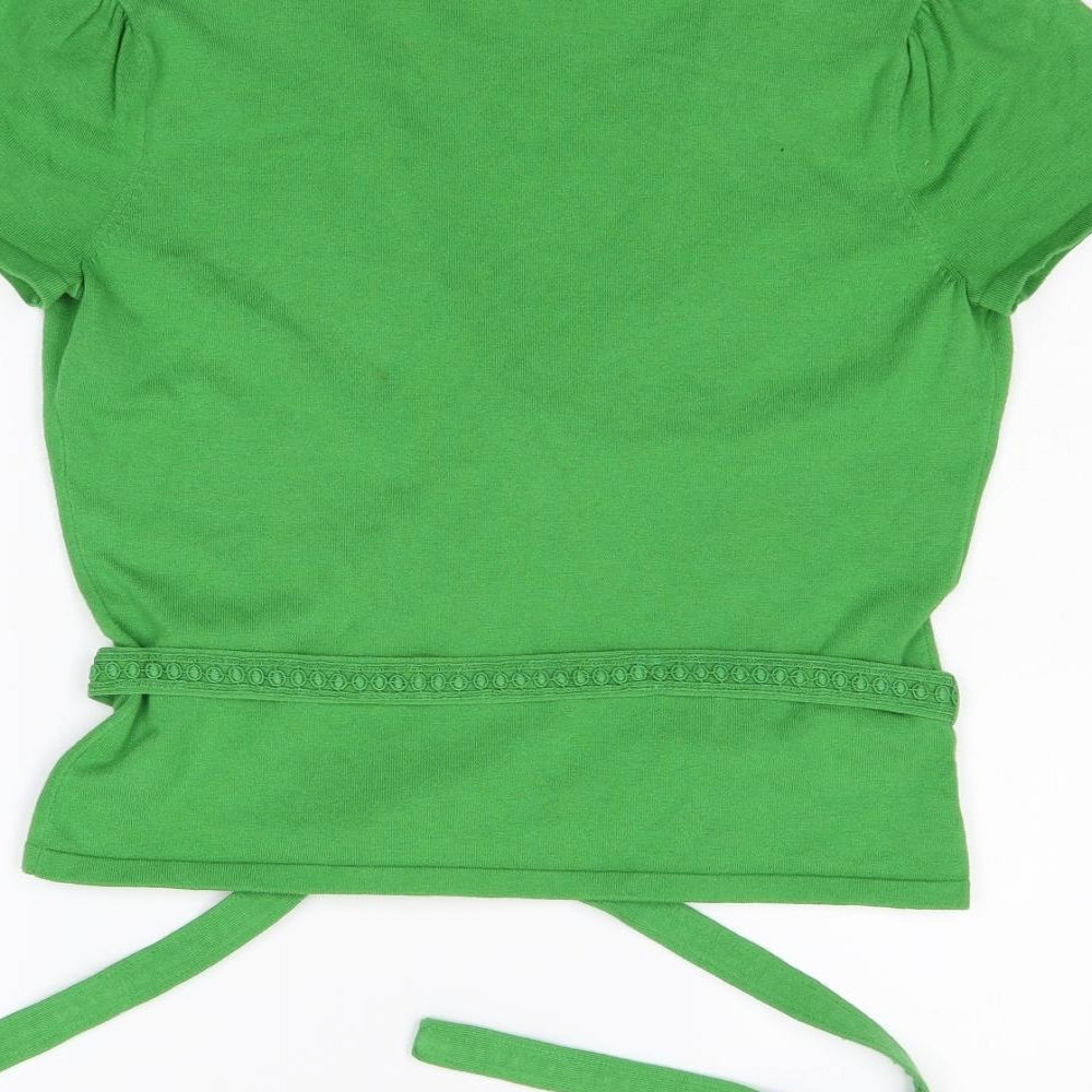 Laura Ashley Womens Green  Knit Cardigan Jumper Size 10