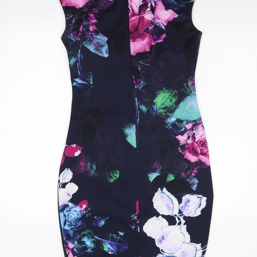 Lipsy Womens Multicoloured Floral  Bodycon  Size 12