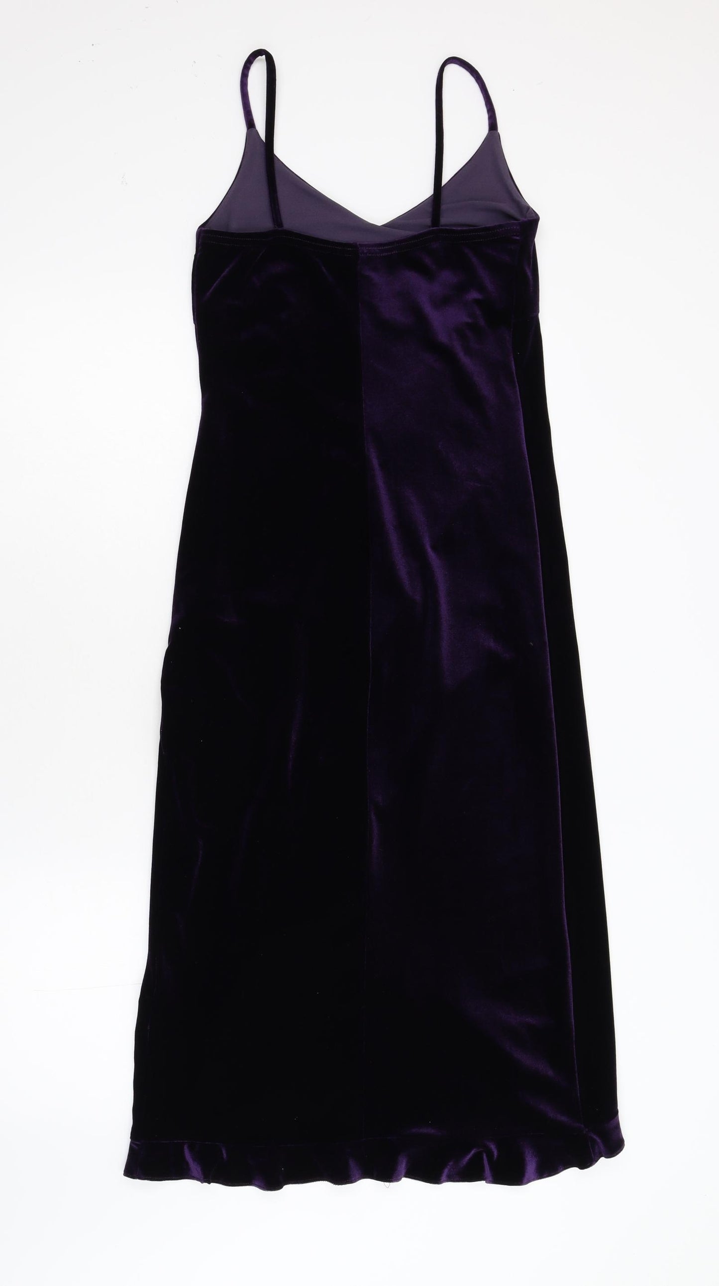 New Look Womens Purple  Velvet Maxi  Size 8