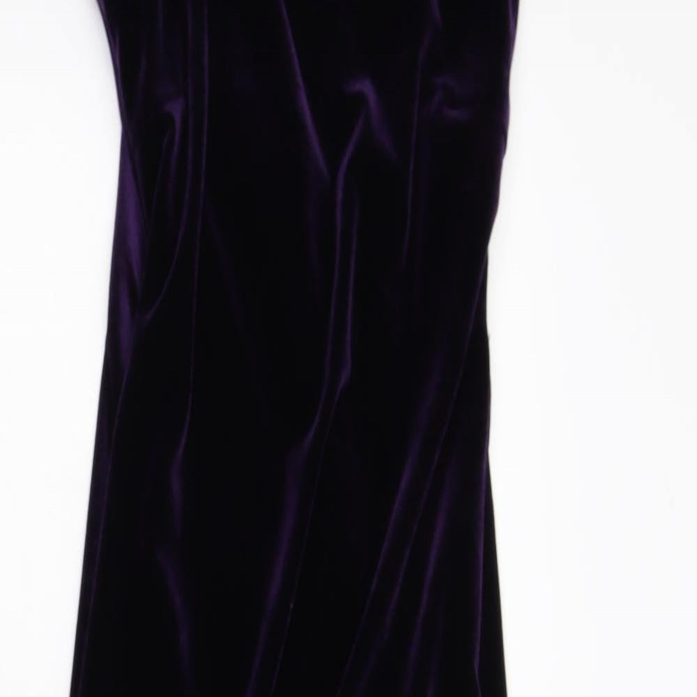 New Look Womens Purple  Velvet Maxi  Size 8