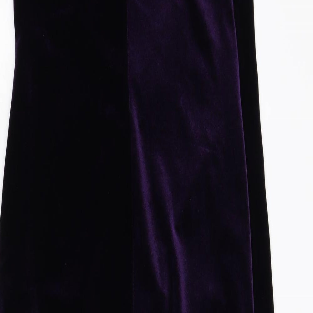 New Look Womens Purple  Velvet Maxi  Size 8