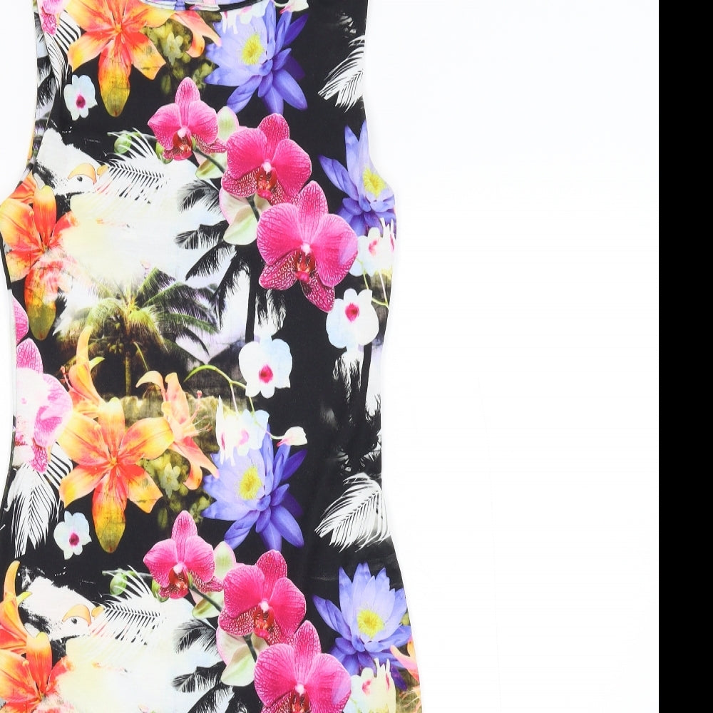 Lipsy Womens Multicoloured Floral  Bodycon  Size 12