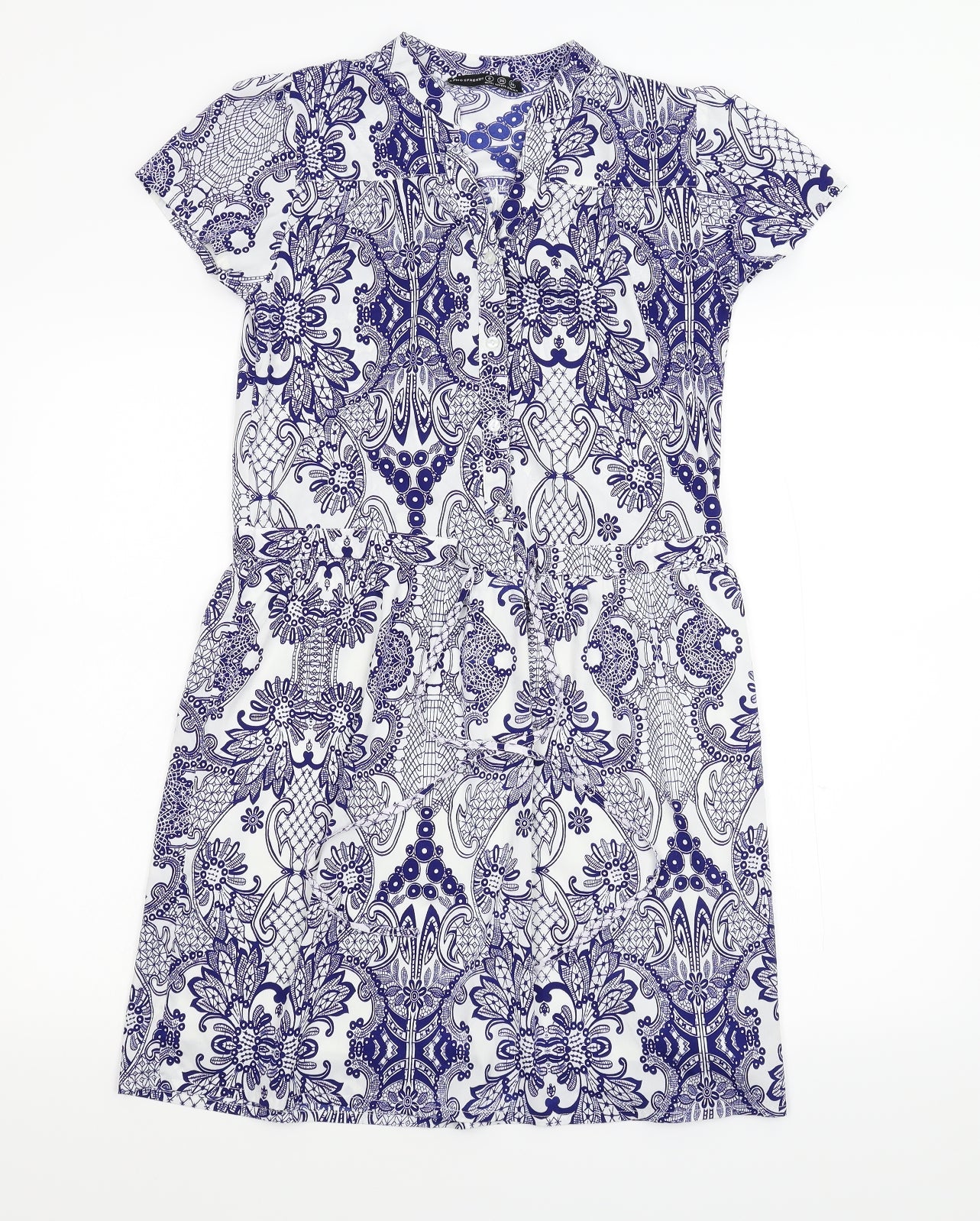 Primark Womens Blue Geometric  Shift  Size 8