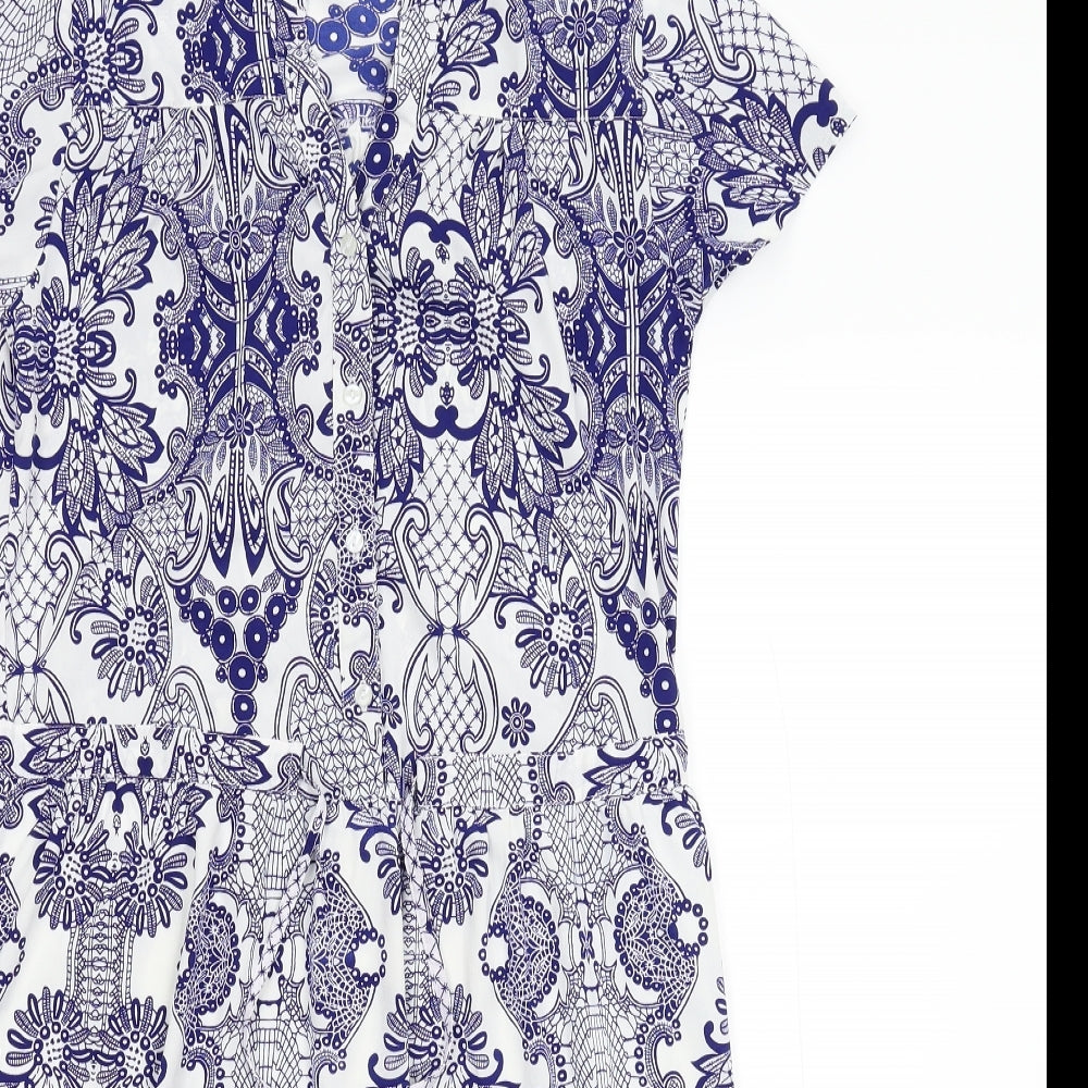 Primark Womens Blue Geometric  Shift  Size 8