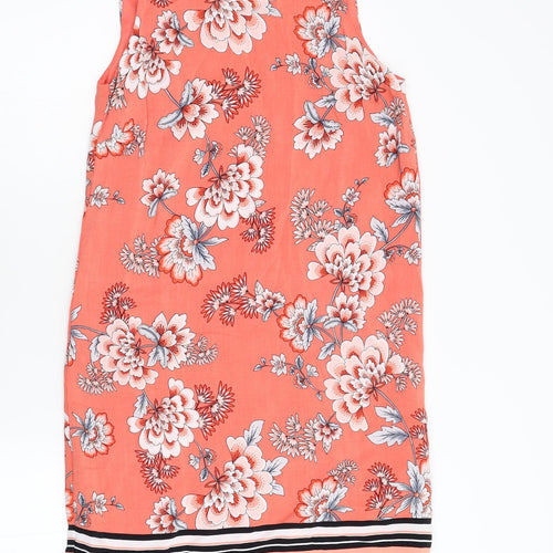 M&Co Womens Pink Floral  Shift  Size 8