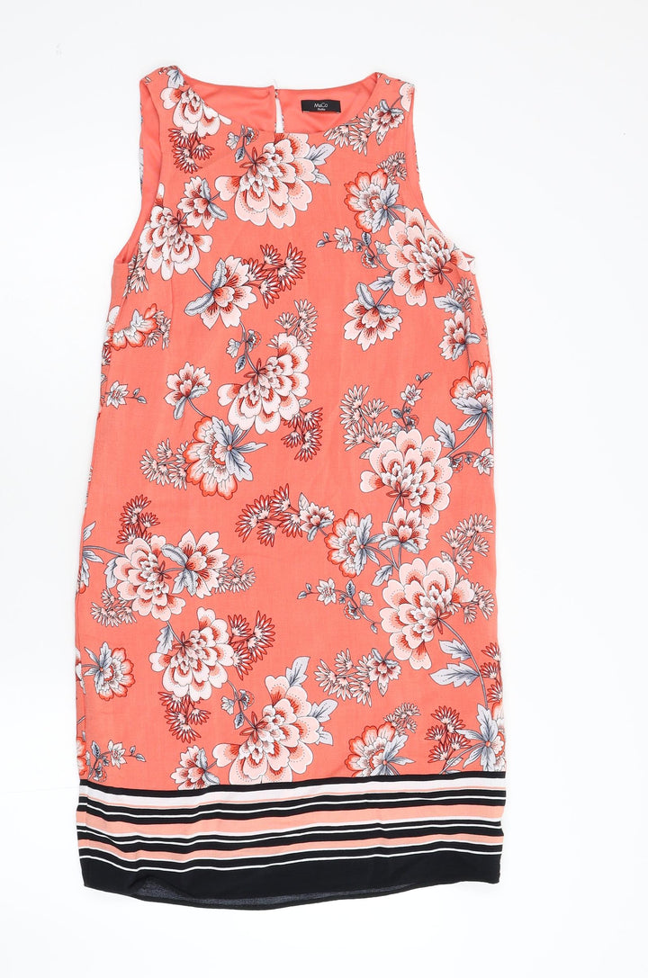 M&Co Womens Pink Floral  Shift  Size 8