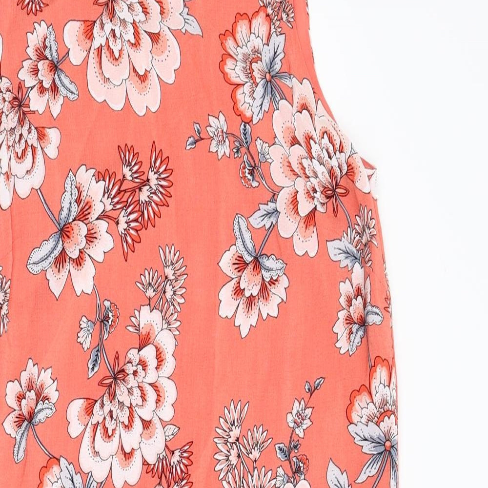 M&Co Womens Pink Floral  Shift  Size 8