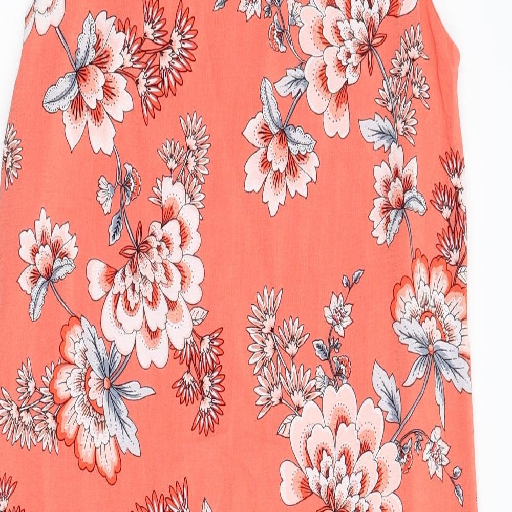 M&Co Womens Pink Floral  Shift  Size 8