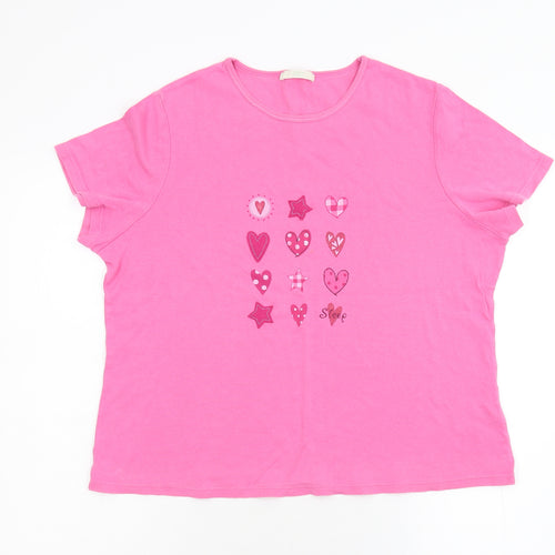 Marks & Spncer Womens Pink   Basic T-Shirt Size 18