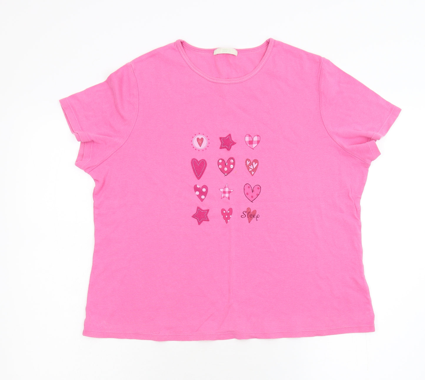 Marks & Spncer Womens Pink   Basic T-Shirt Size 18