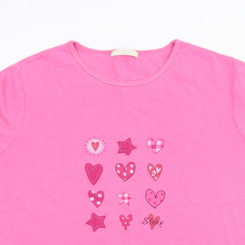 Marks & Spncer Womens Pink   Basic T-Shirt Size 18