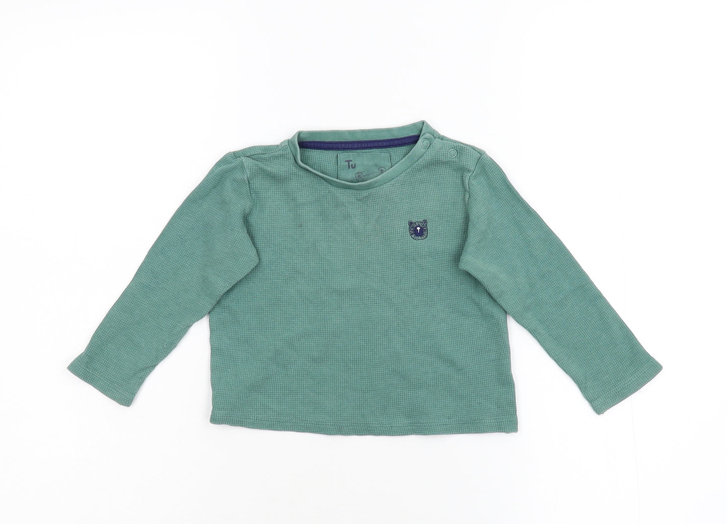 TU Boys Green   Basic T-Shirt Size 9-12 Months