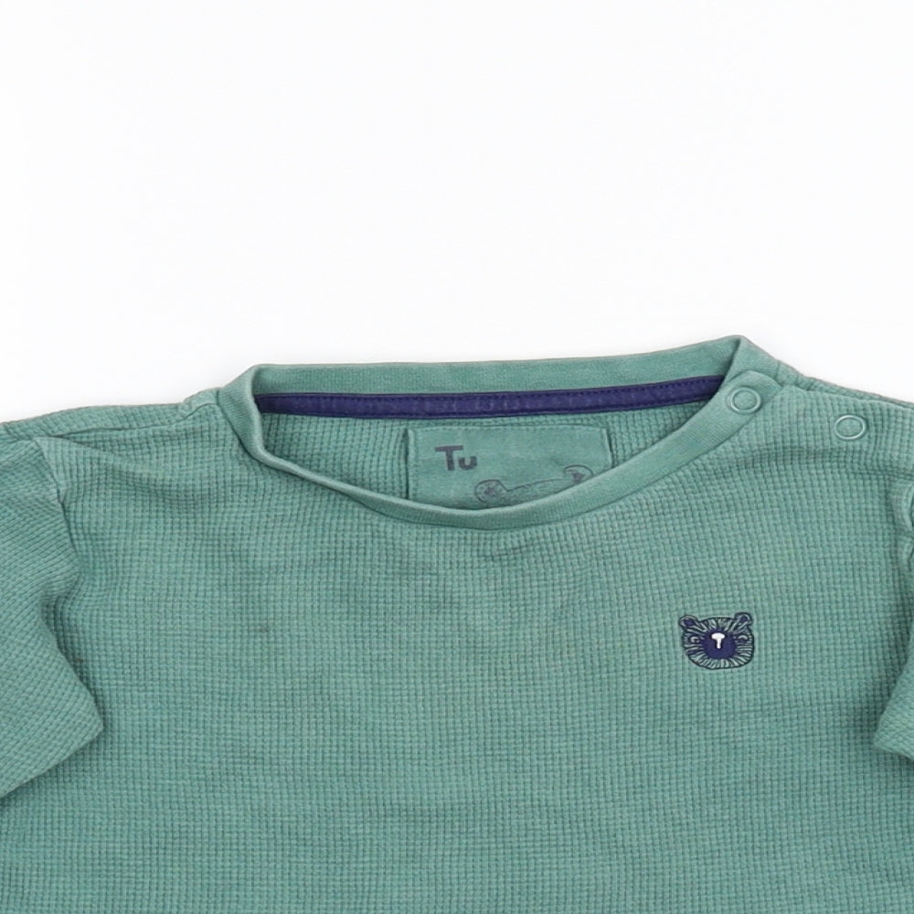 TU Boys Green   Basic T-Shirt Size 9-12 Months