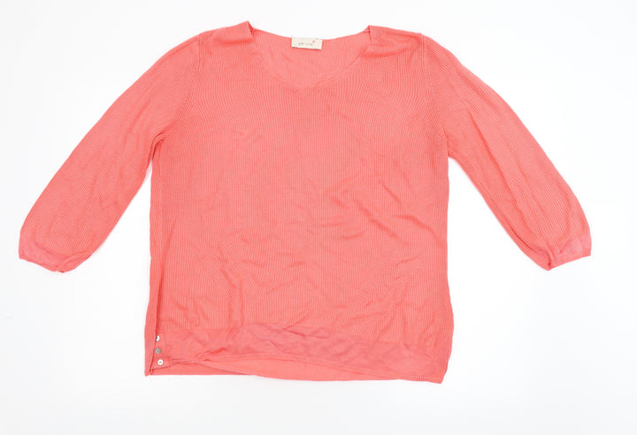 Per Una Womens Pink  Knit Pullover Jumper Size 14