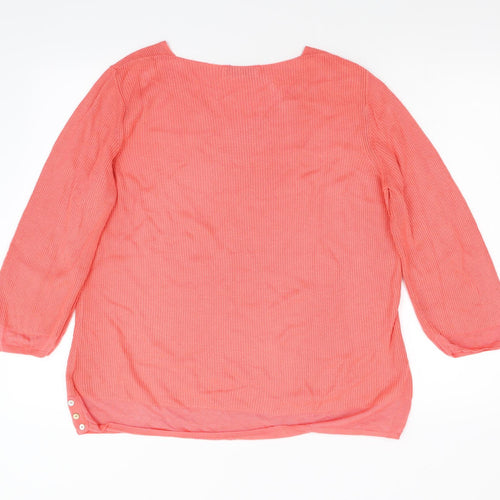 Per Una Womens Pink  Knit Pullover Jumper Size 14