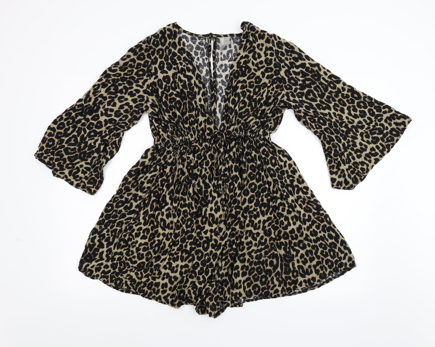 ASOS Womens Multicoloured Animal Print  Playsuit One-Piece Size 10