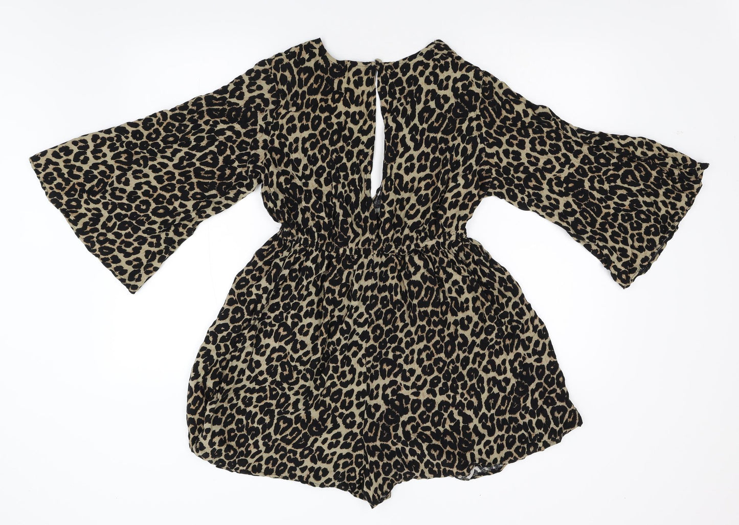 ASOS Womens Multicoloured Animal Print  Playsuit One-Piece Size 10