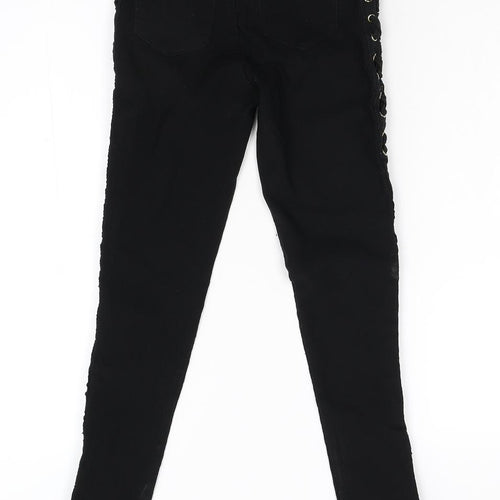 Girl Vivi Girls Black  Damask Skinny Jeans Size XS