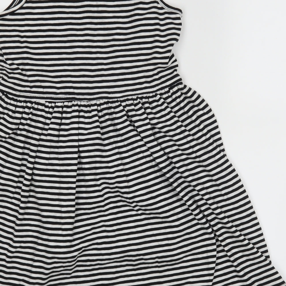 George Girls White Striped  A-Line  Size 10-11 Years