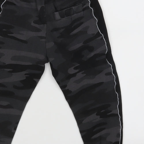 Ripstop Boys Black   Jogger Trousers Size S