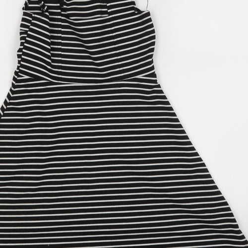 YD Girls Black Striped  A-Line  Size 8-9 Years