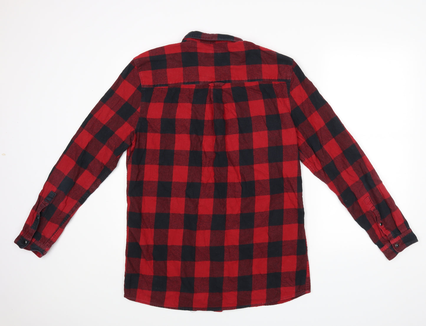 LOOM Mens Red Check   Button-Up Size L