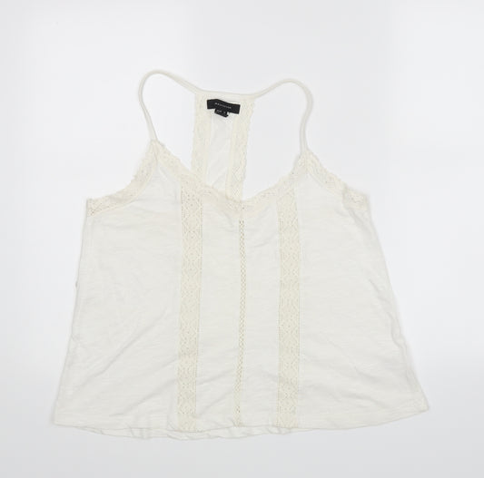 Front view of Atmosphere women’s white basic blouse, size UK 12