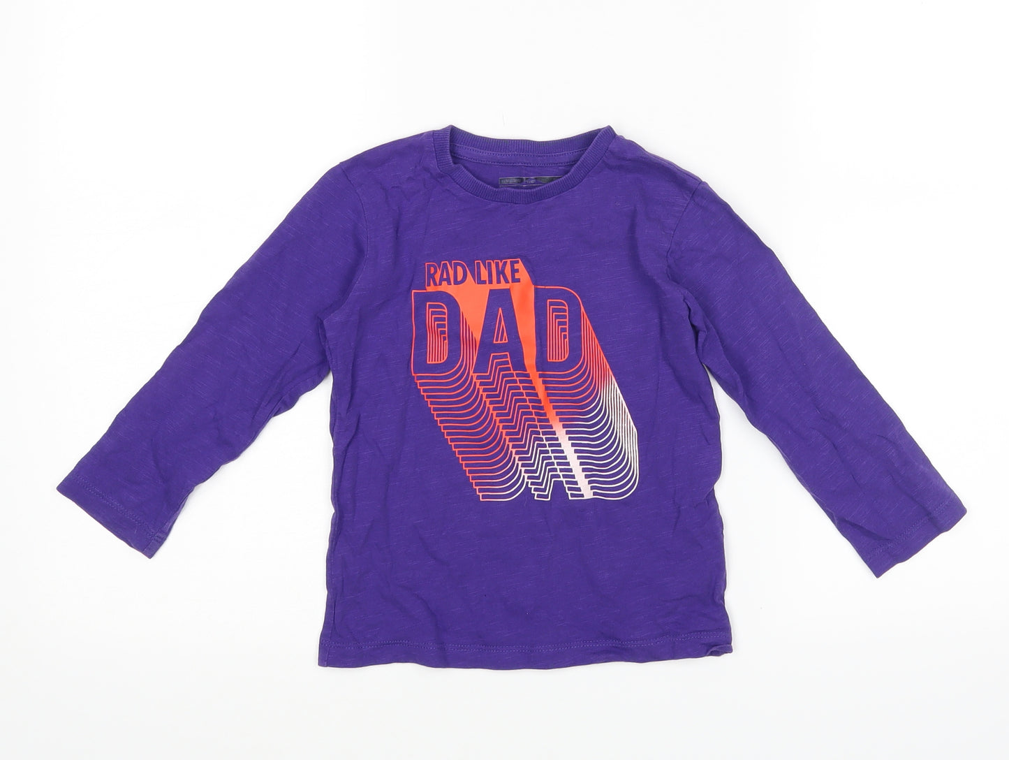 NEXT Boys Purple   Basic T-Shirt Size 2-3 Years  - Rad Like Dad