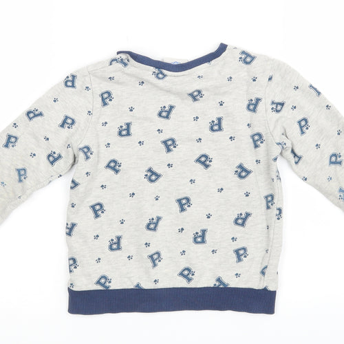 TU Boys Grey   Pullover Jumper Size 2-3 Years  - PAW PATROL
