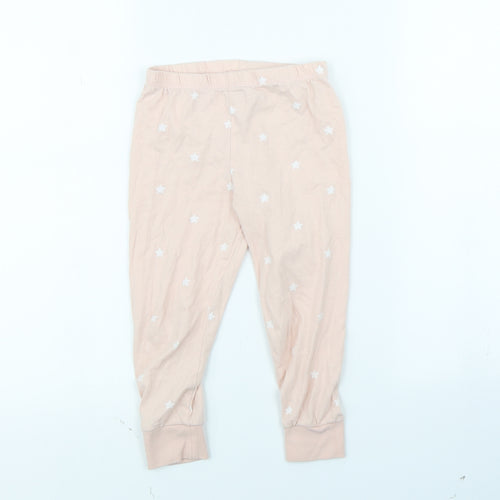 George Girls Pink Spotted  Capri Trousers Size 3 Years - Stars
