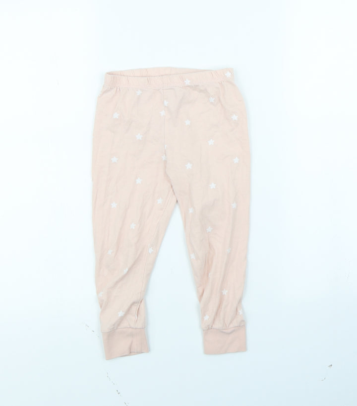 George Girls Pink Spotted  Capri Trousers Size 3 Years - Stars