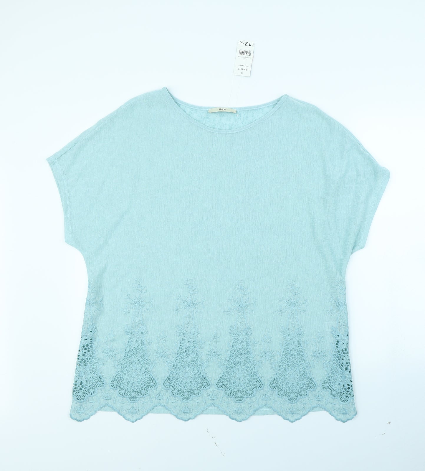 George Womens Blue   Basic T-Shirt Size 20