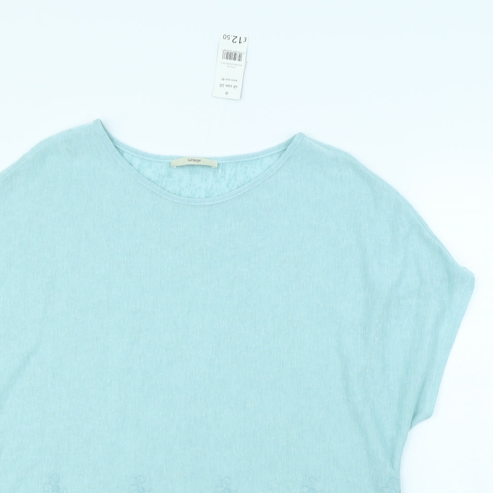 George Womens Blue   Basic T-Shirt Size 20
