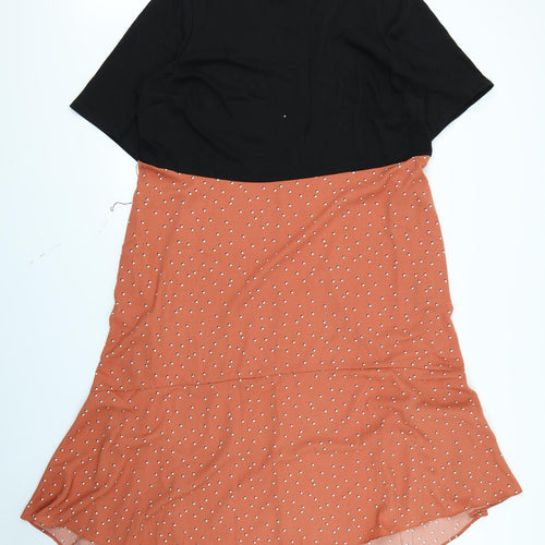 JD Williams Womens Orange Polka Dot  Maxi  Size 20