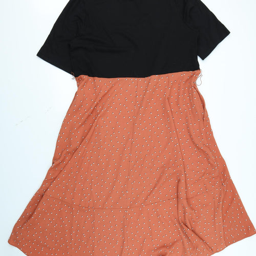 JD Williams Womens Orange Polka Dot  Maxi  Size 20