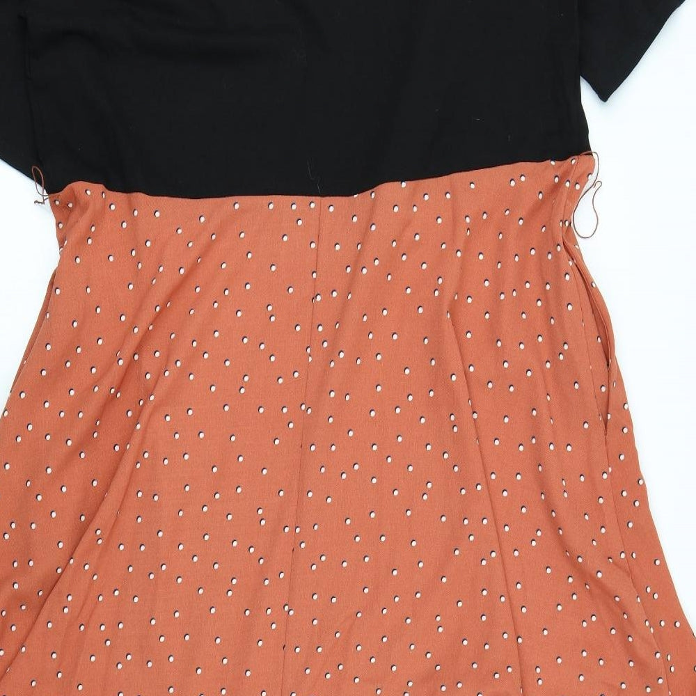 JD Williams Womens Orange Polka Dot  Maxi  Size 20