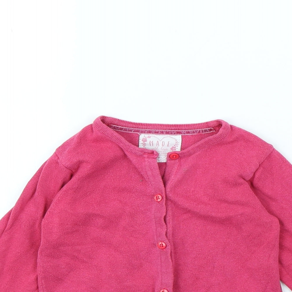 Primark Girls Pink   Cardigan Jumper Size 2 Years