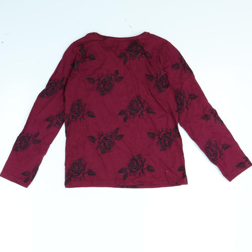 Primark Girls Purple Floral  Basic T-Shirt Size 8 Years  - Bonjour