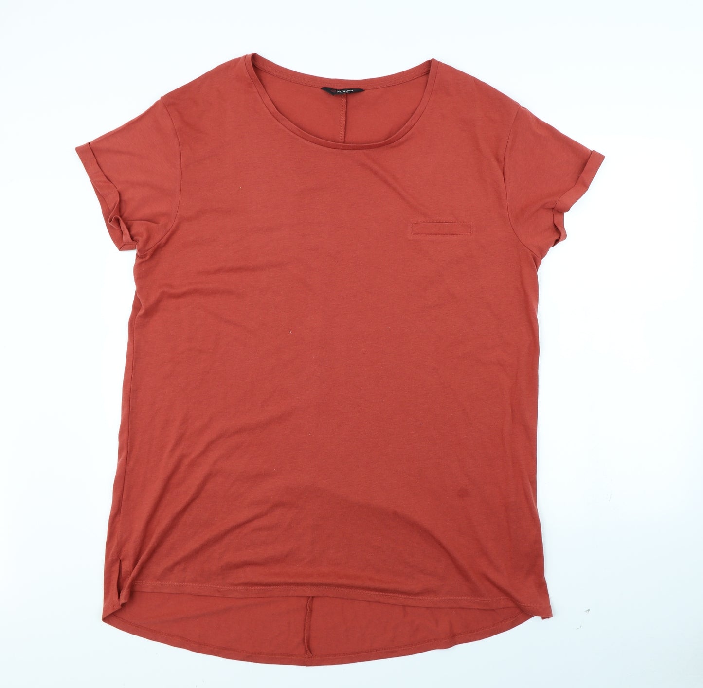 Yours Womens Orange   Basic T-Shirt Size 20