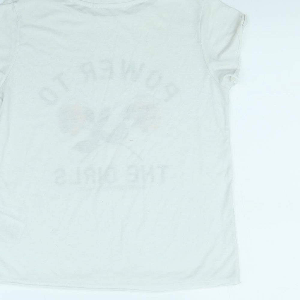 H&M Girls White   Basic T-Shirt Size 12 Years