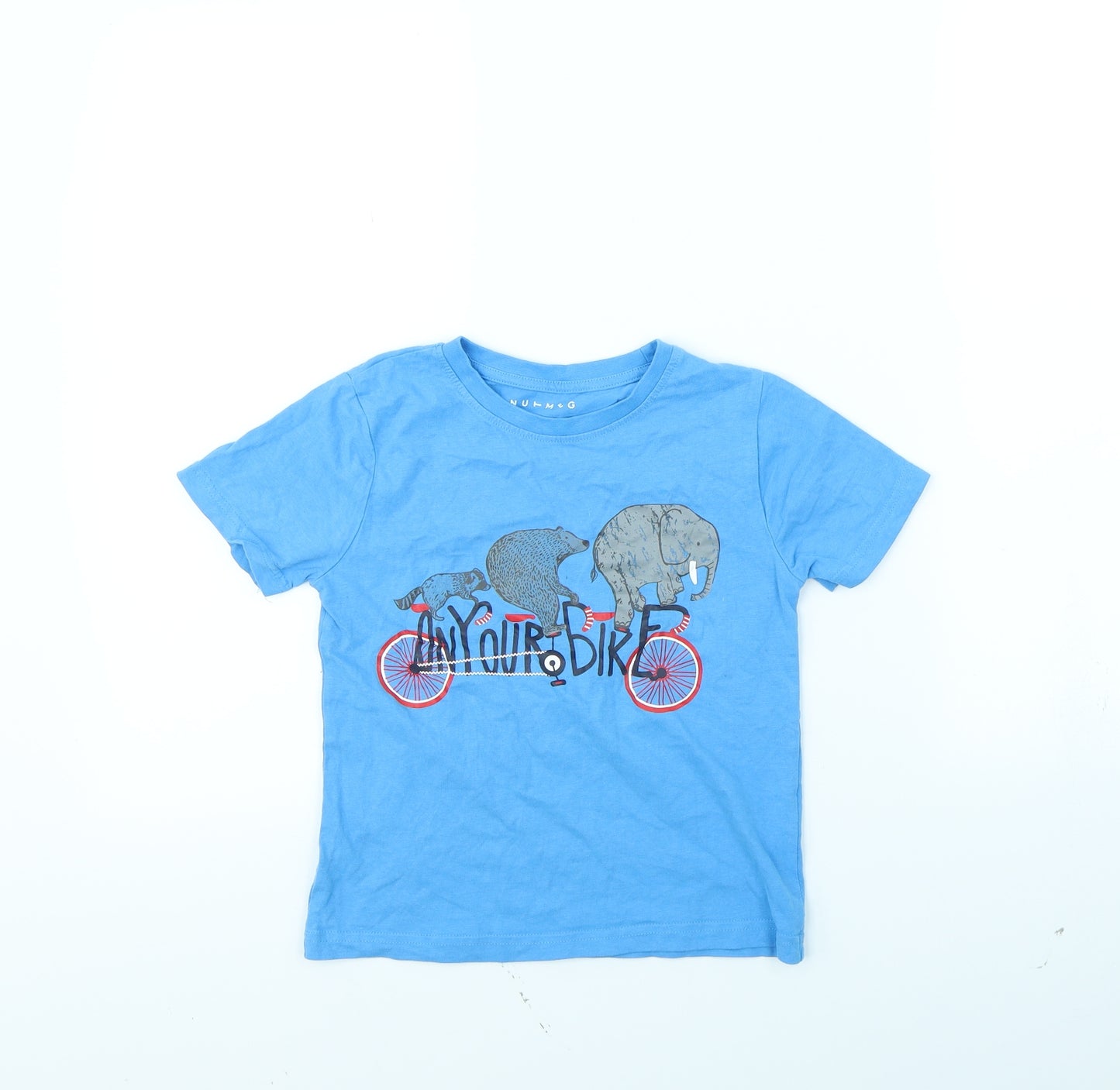 Nutmeg Boys Blue   Basic T-Shirt Size 5 Years  - Animal