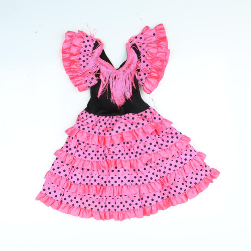 Preworn Girls Black   Fit & Flare  Size 4 Years