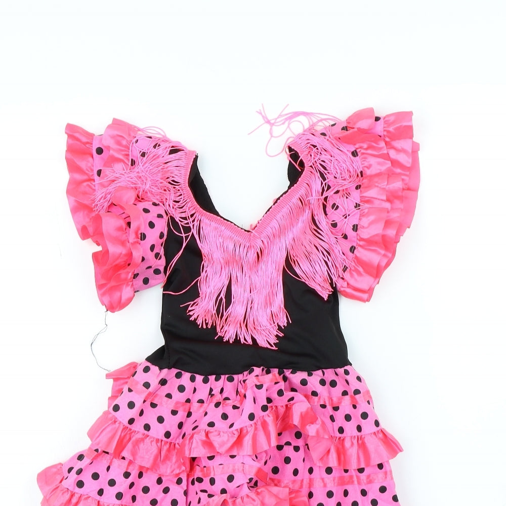 Preworn Girls Black   Fit & Flare  Size 4 Years