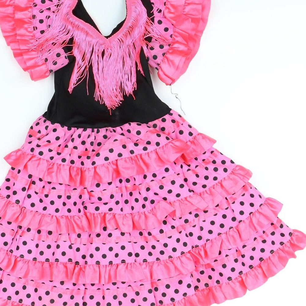 Preworn Girls Black   Fit & Flare  Size 4 Years