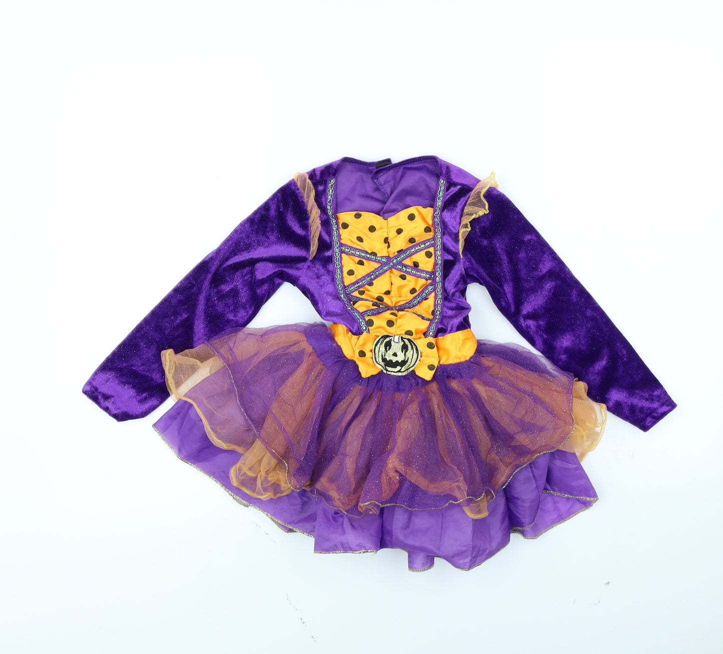 Preworn Girls Purple   Fit & Flare  Size 3 Years  - Halloween
